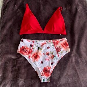 Cupshe High waisted 2 pc swimsuit-lg